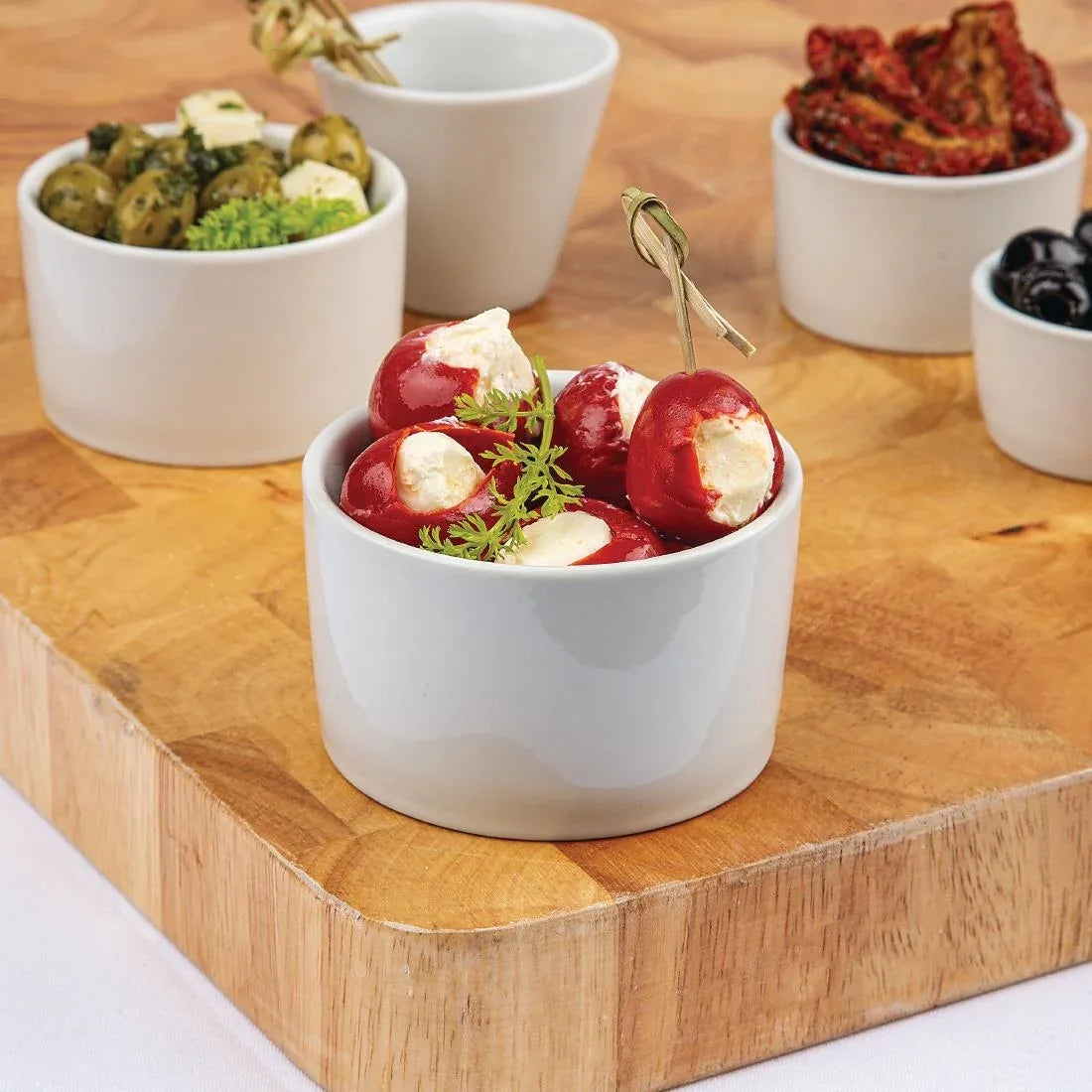 U176 Olympia Whiteware Contemporary Ramekins 90mm (Pack of 12) - JD Catering Equipment Solutions Ltd