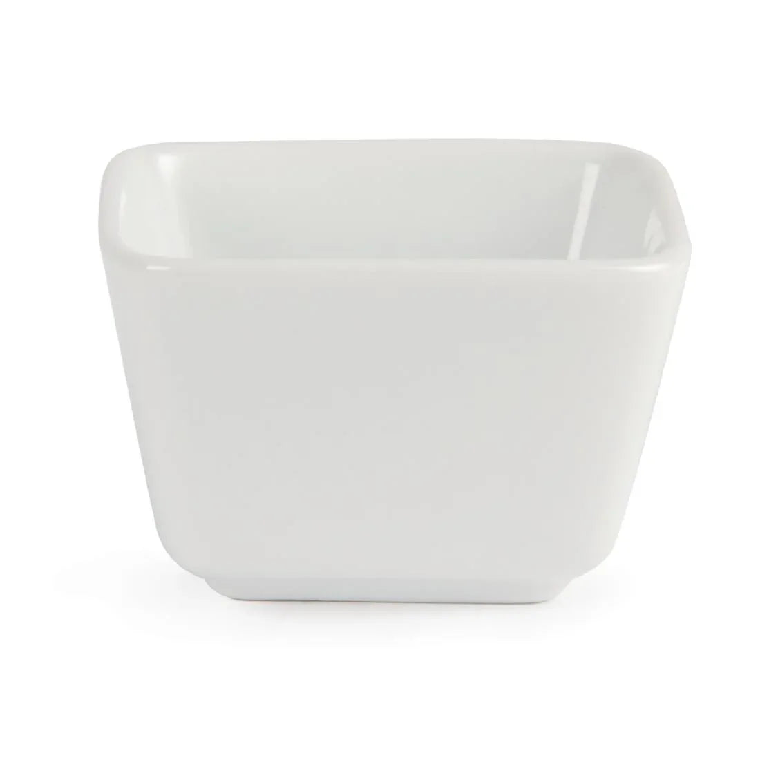 U178 Olympia Whiteware Tall Square Mini Dishes 75mm (Pack of 12) - JD Catering Equipment Solutions Ltd