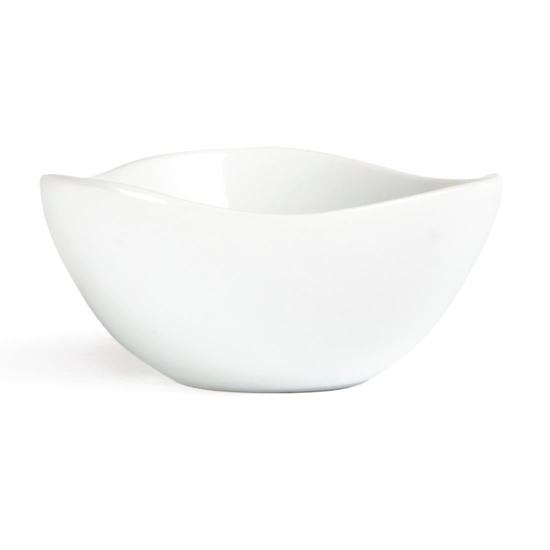 U185 Olympia Whiteware Wavy Bowls 105mm (Pack of 12)