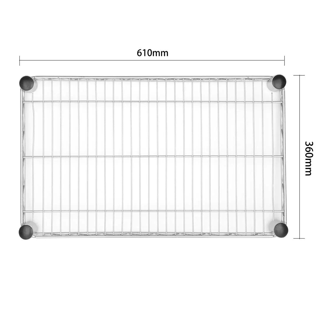 U200 Vogue Steel Wire Wall Shelf 610mm - JD Catering Equipment Solutions Ltd