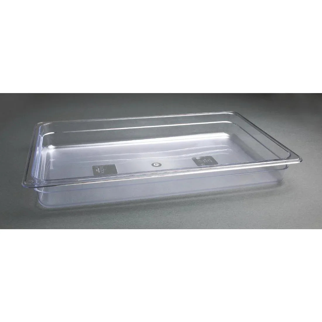 U224 Vogue Polycarbonate 1/1 Gastronorm Container 65mm Clear - JD Catering Equipment Solutions Ltd
