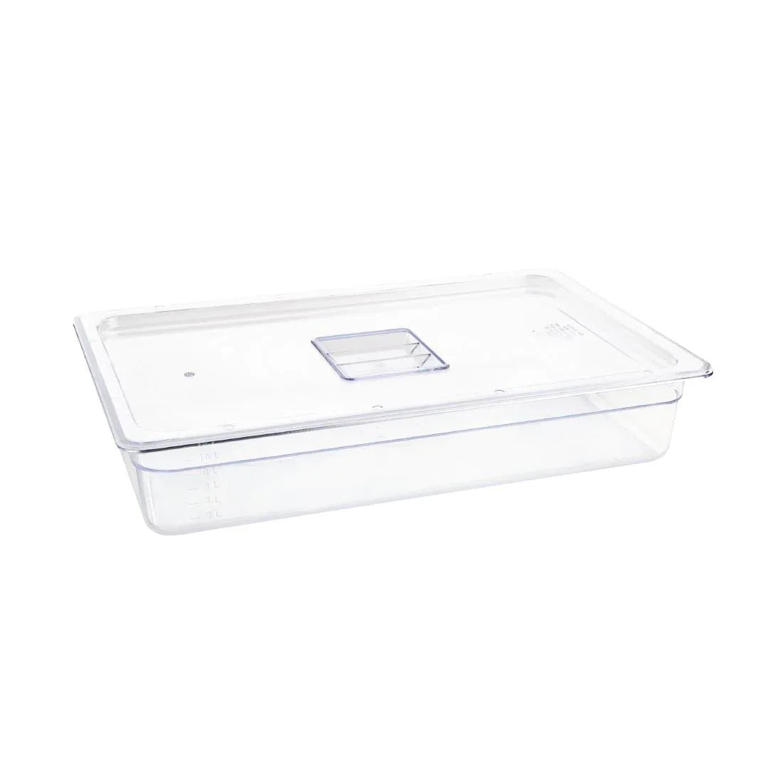 U225 Vogue Polycarbonate 1/1 Gastronorm Container 100mm Clear - JD Catering Equipment Solutions Ltd