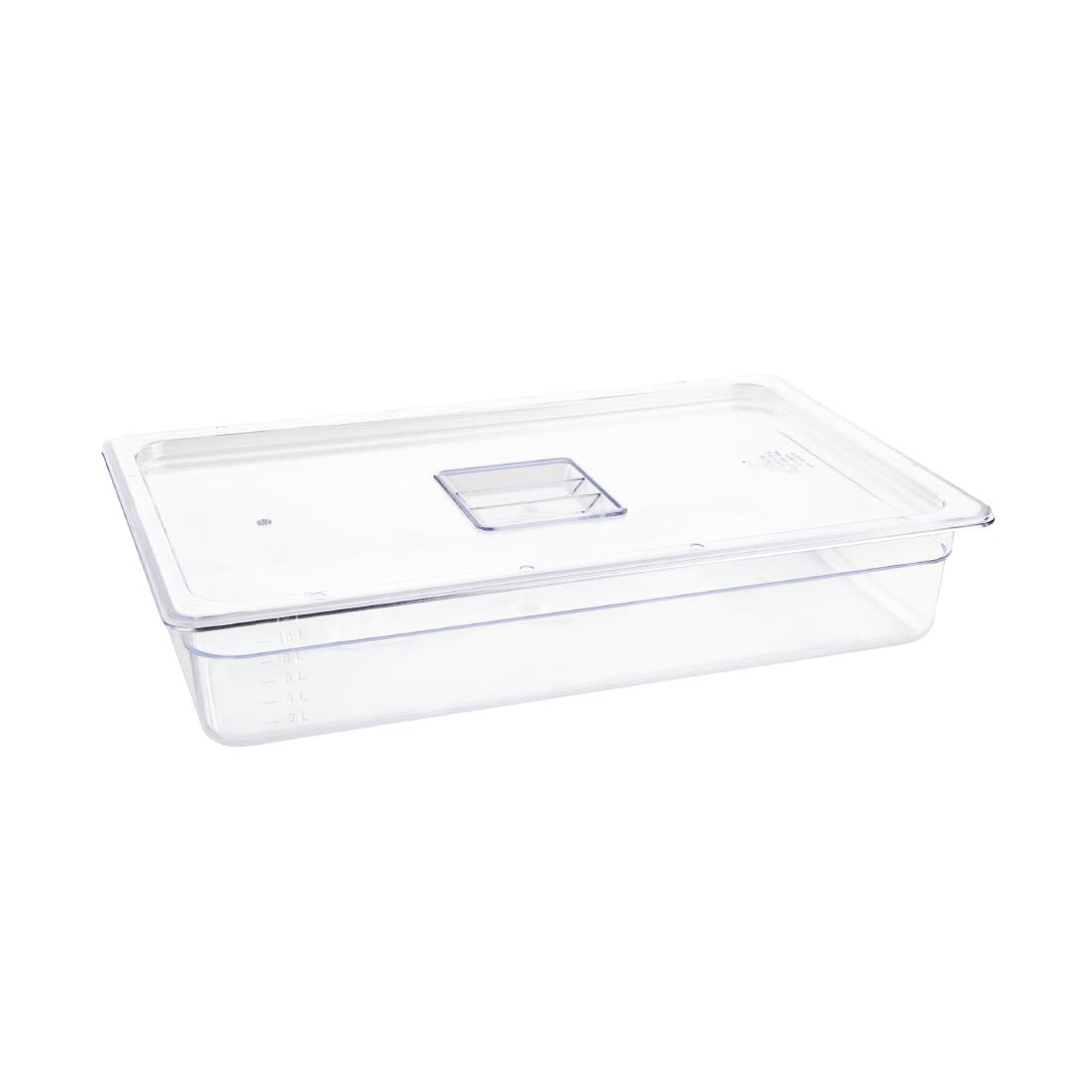 Vogue Polycarbonate 1/1 Gastronorm Container 100mm Clear
