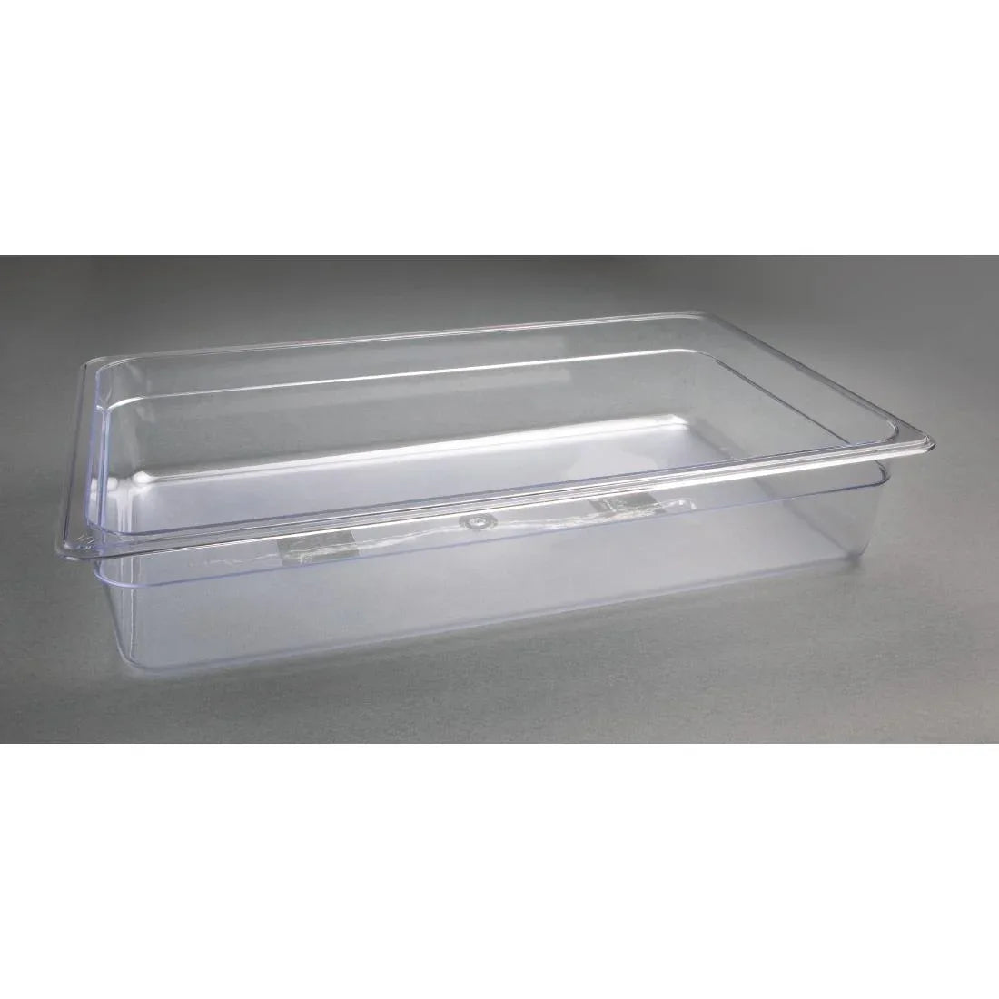 U225 Vogue Polycarbonate 1/1 Gastronorm Container 100mm Clear - JD Catering Equipment Solutions Ltd