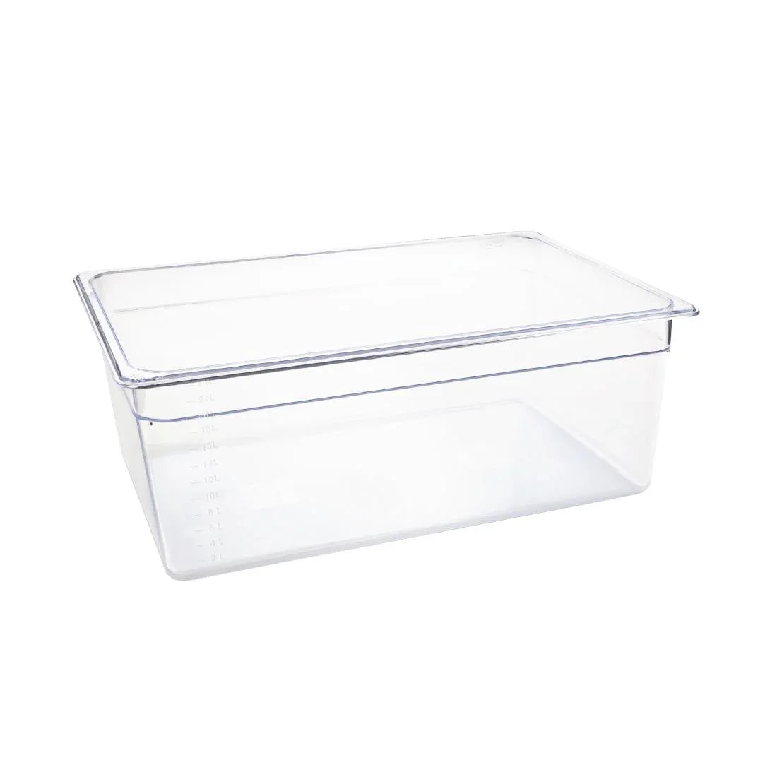 U227 Vogue Polycarbonate 1/1 Gastronorm Container 200mm Clear - JD Catering Equipment Solutions Ltd