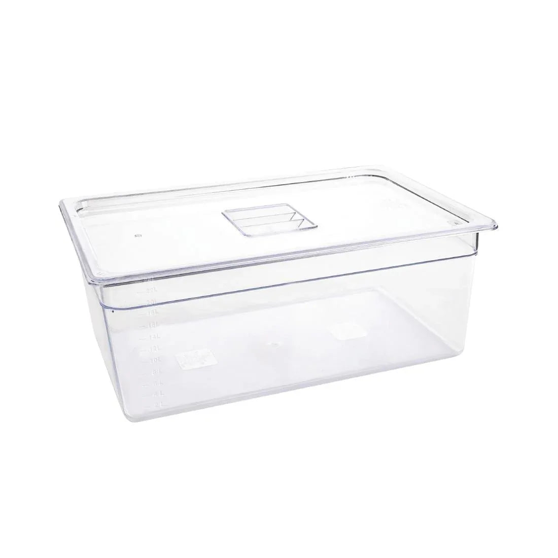 U227 Vogue Polycarbonate 1/1 Gastronorm Container 200mm Clear - JD Catering Equipment Solutions Ltd