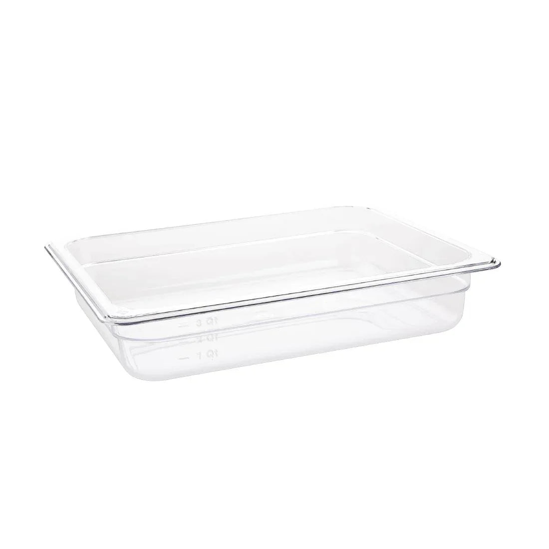 U228 Vogue Polycarbonate 1/2 Gastronorm Container 65mm Clear - JD Catering Equipment Solutions Ltd