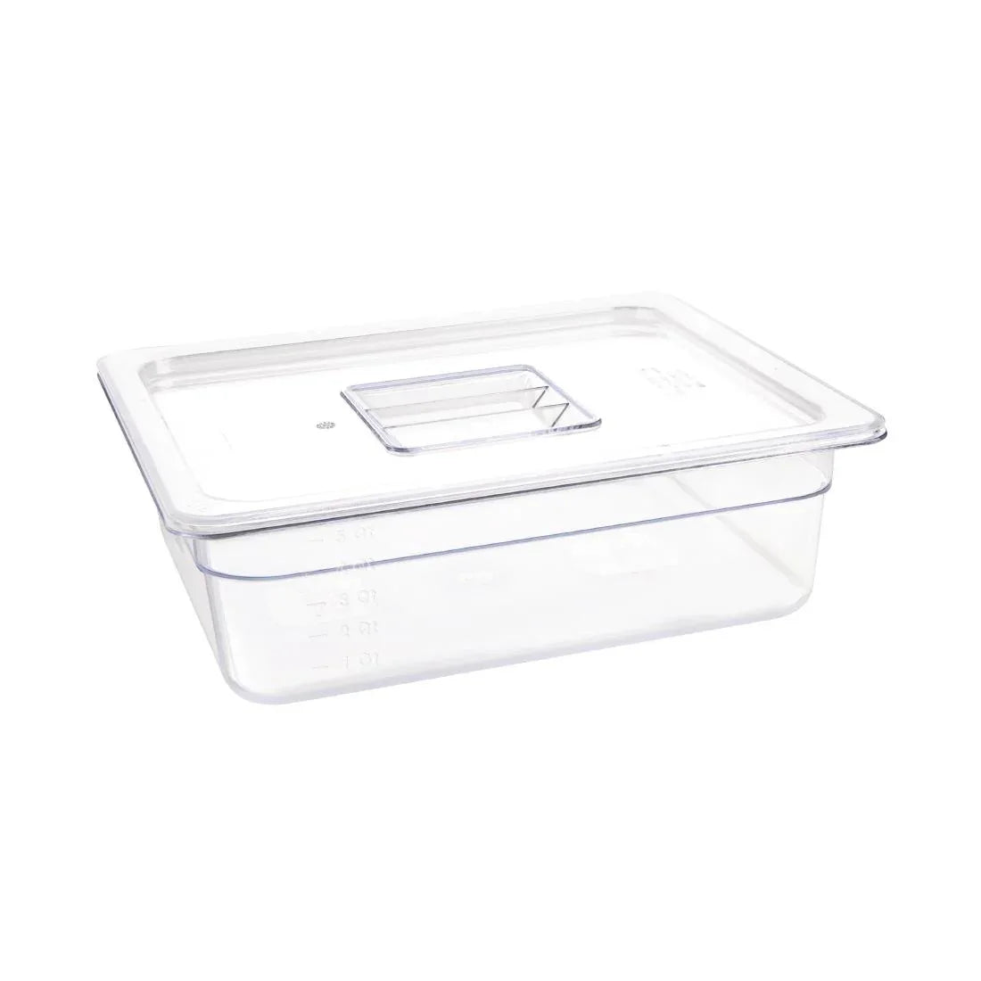 U229 Vogue Polycarbonate 1/2 Gastronorm Container 100mm Clear - JD Catering Equipment Solutions Ltd
