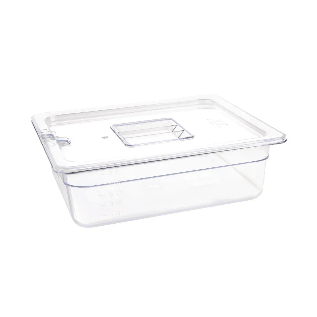 U229 Vogue Polycarbonate 1/2 Gastronorm Container 100mm Clear - JD Catering Equipment Solutions Ltd