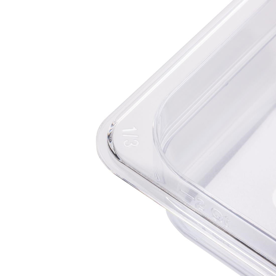U232 Vogue Polycarbonate 1/3 Gastronorm Container 65mm Clear