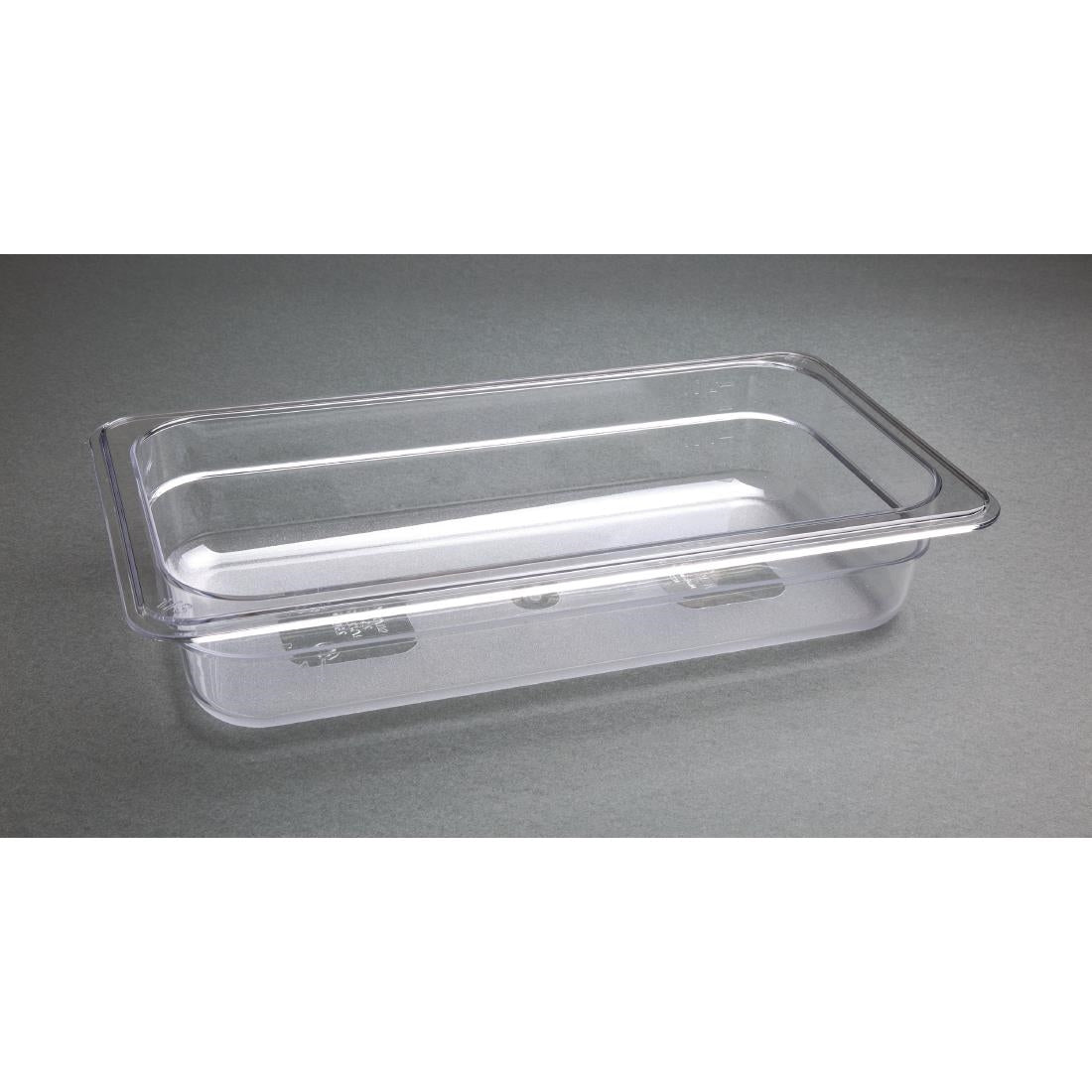 U232 Vogue Polycarbonate 1/3 Gastronorm Container 65mm Clear