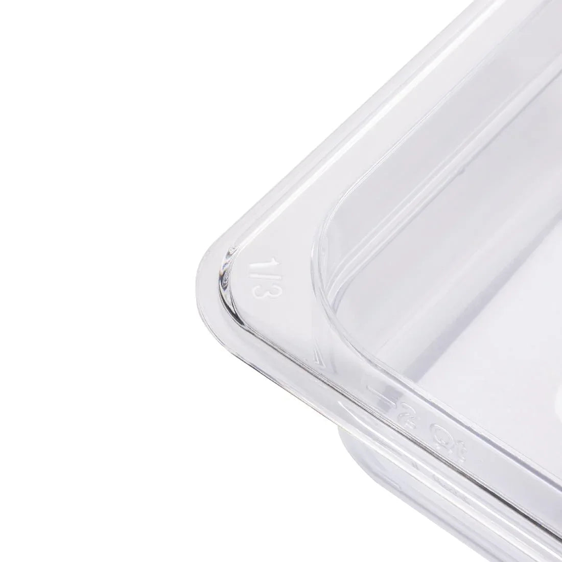 U233 Vogue Polycarbonate 1/3 Gastronorm Container 100mm Clear - JD Catering Equipment Solutions Ltd