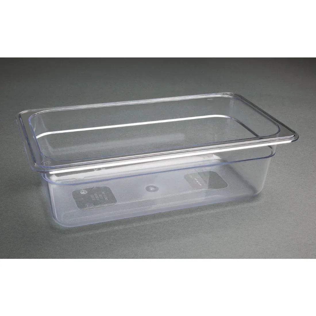 U233 Vogue Polycarbonate 1/3 Gastronorm Container 100mm Clear - JD Catering Equipment Solutions Ltd