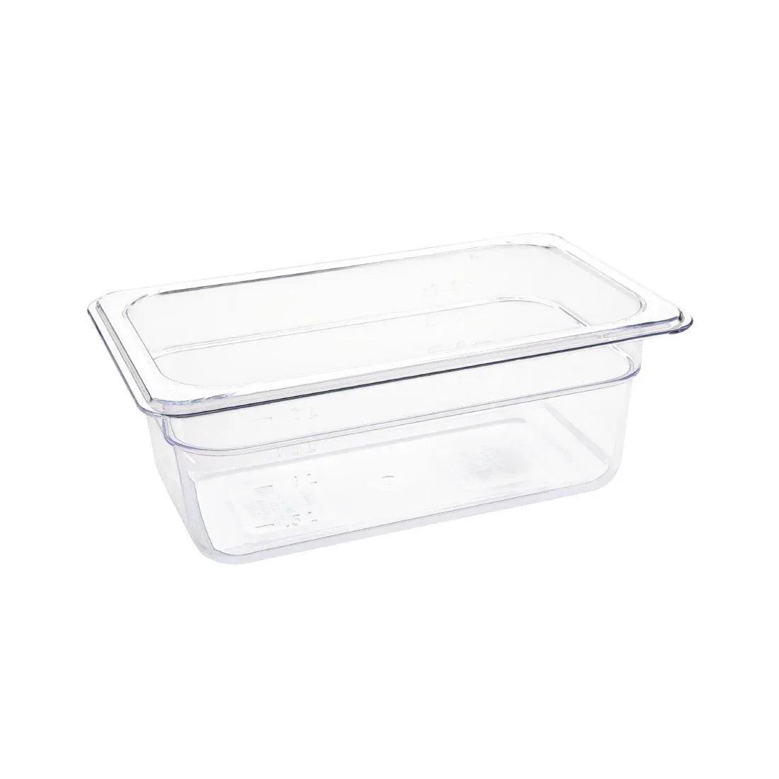 U237 Vogue Polycarbonate 1/4 Gastronorm Container 100mm Clear - JD Catering Equipment Solutions Ltd
