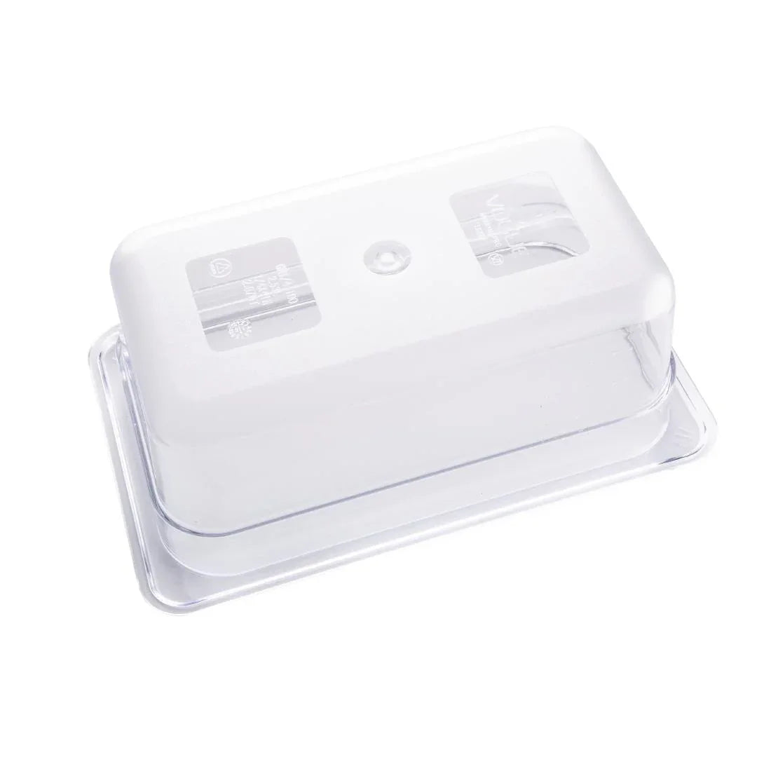 U237 Vogue Polycarbonate 1/4 Gastronorm Container 100mm Clear - JD Catering Equipment Solutions Ltd