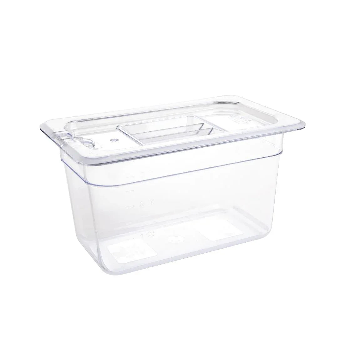 U238 Vogue Polycarbonate 1/4 Gastronorm Container 150mm Clear - JD Catering Equipment Solutions Ltd