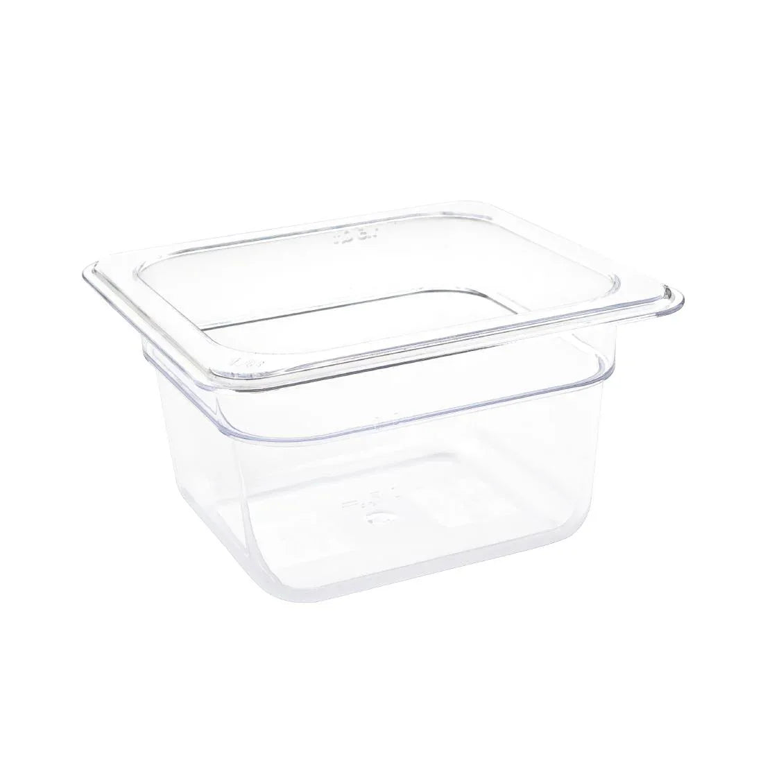 U240 Vogue Polycarbonate 1/6 Gastronorm Container 100mm Clear - JD Catering Equipment Solutions Ltd