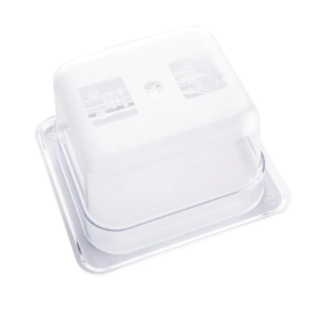 U240 Vogue Polycarbonate 1/6 Gastronorm Container 100mm Clear - JD Catering Equipment Solutions Ltd