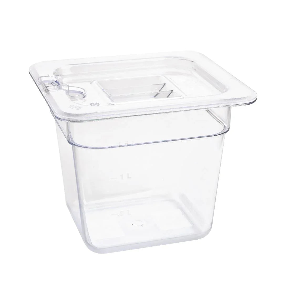 U241 Vogue Polycarbonate 1/6 Gastronorm Container 150mm Clear - JD Catering Equipment Solutions Ltd