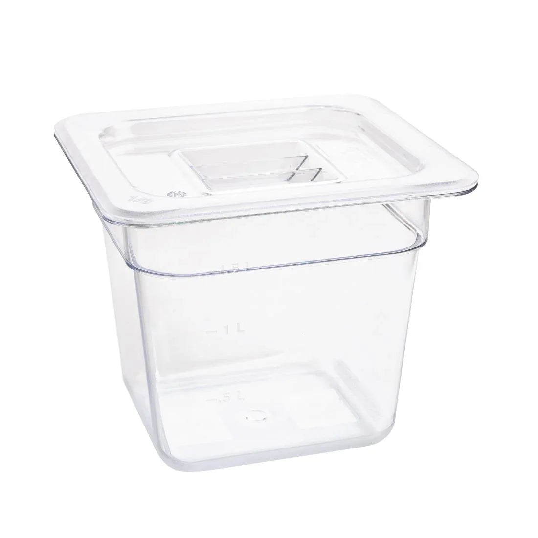 U241 Vogue Polycarbonate 1/6 Gastronorm Container 150mm Clear - JD Catering Equipment Solutions Ltd
