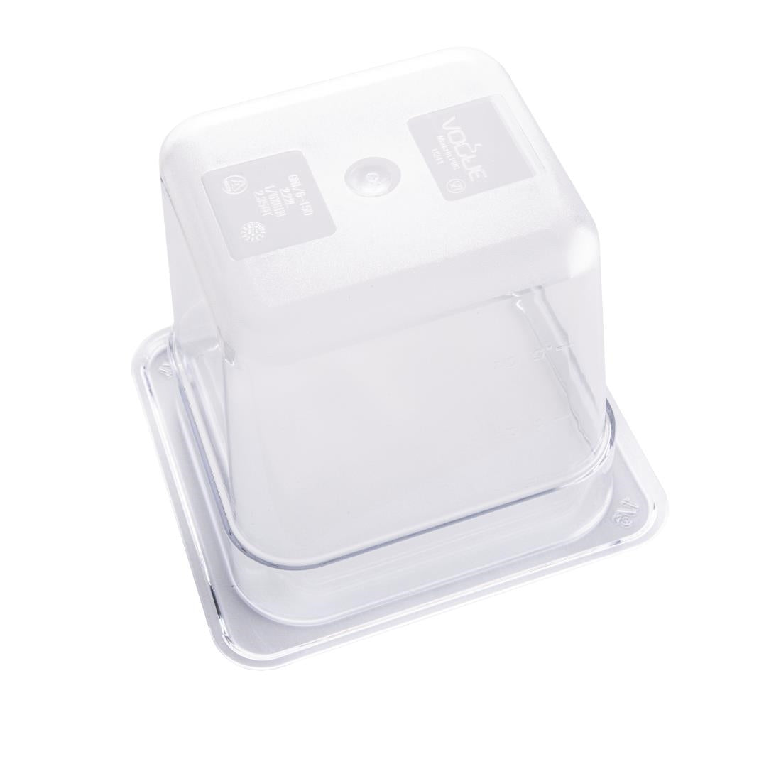 Vogue Polycarbonate 1/6 Gastronorm Container 150mm Clear