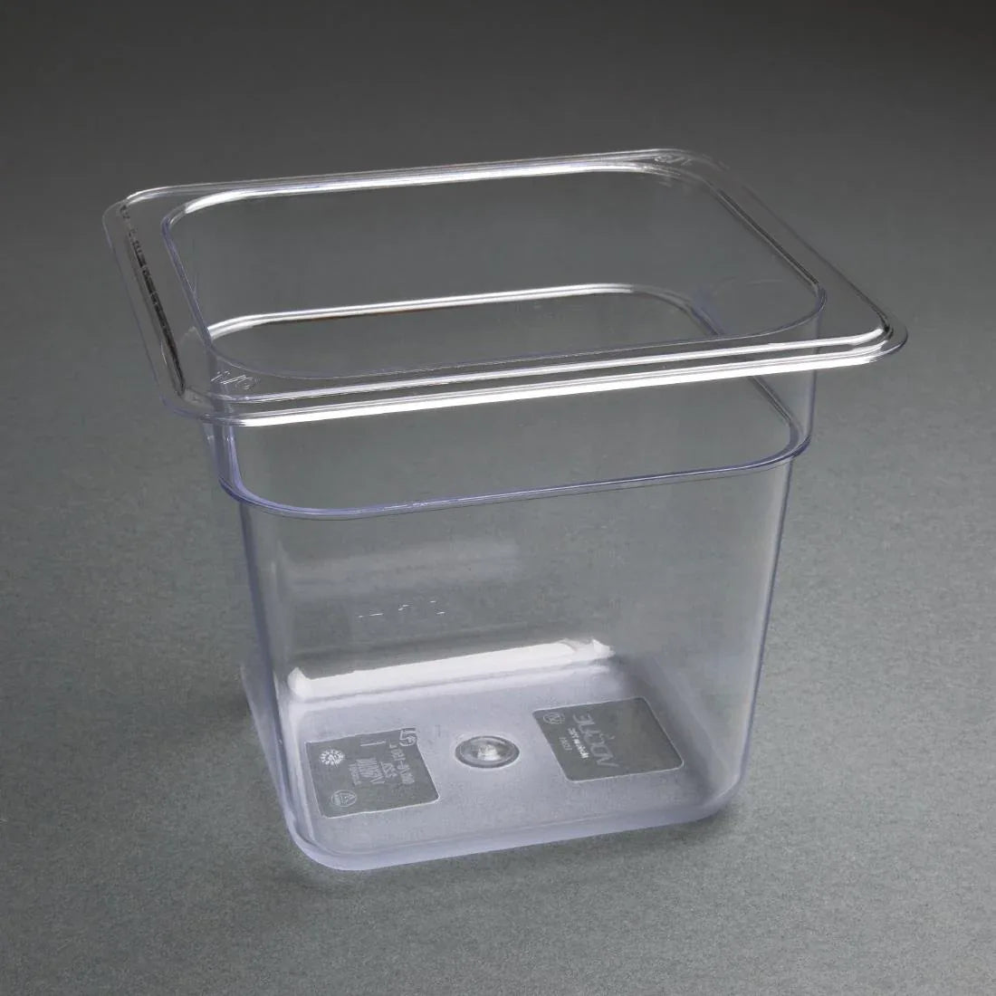U241 Vogue Polycarbonate 1/6 Gastronorm Container 150mm Clear - JD Catering Equipment Solutions Ltd