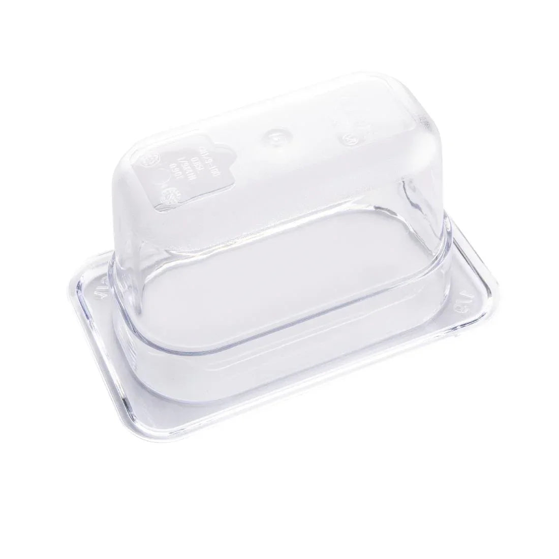 U243 Vogue Polycarbonate 1/9 Gastronorm Container 100mm Clear - JD Catering Equipment Solutions Ltd