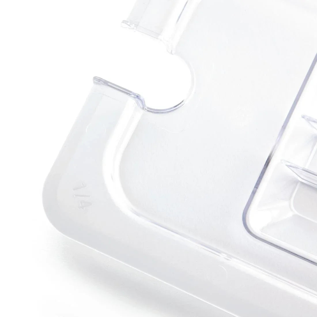 U253 Vogue Polycarbonate 1/4 Gastronorm Lid Notched - JD Catering Equipment Solutions Ltd