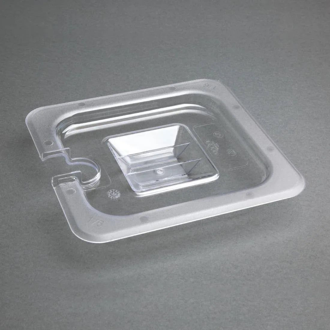 U254 Vogue Polycarbonate 1/6 Gastronorm Lid Notched - JD Catering Equipment Solutions Ltd