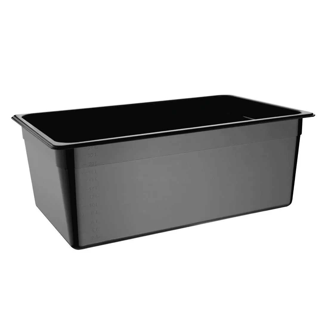 U457 Vogue Polycarbonate 1/1 Gastronorm Container 200mm Black - JD Catering Equipment Solutions Ltd