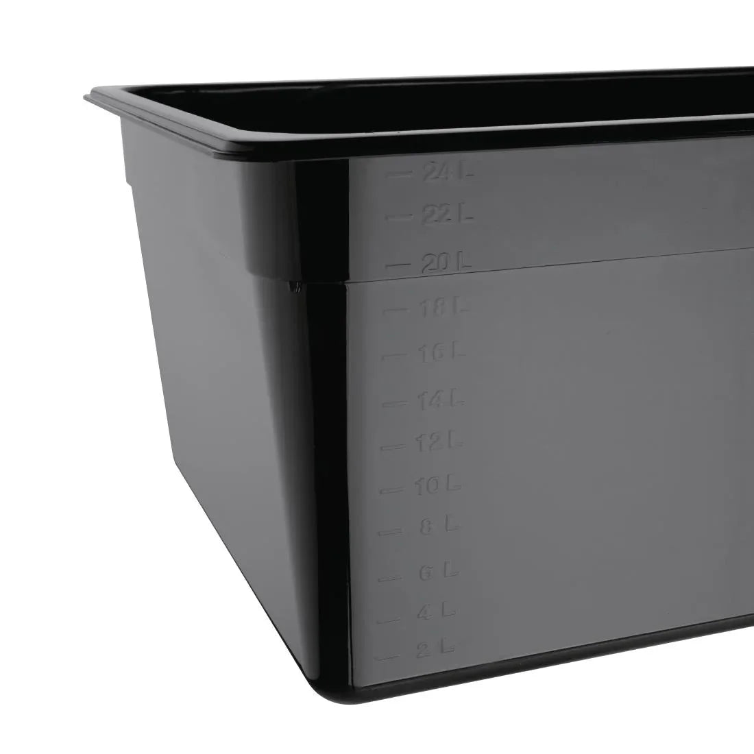 U457 Vogue Polycarbonate 1/1 Gastronorm Container 200mm Black - JD Catering Equipment Solutions Ltd