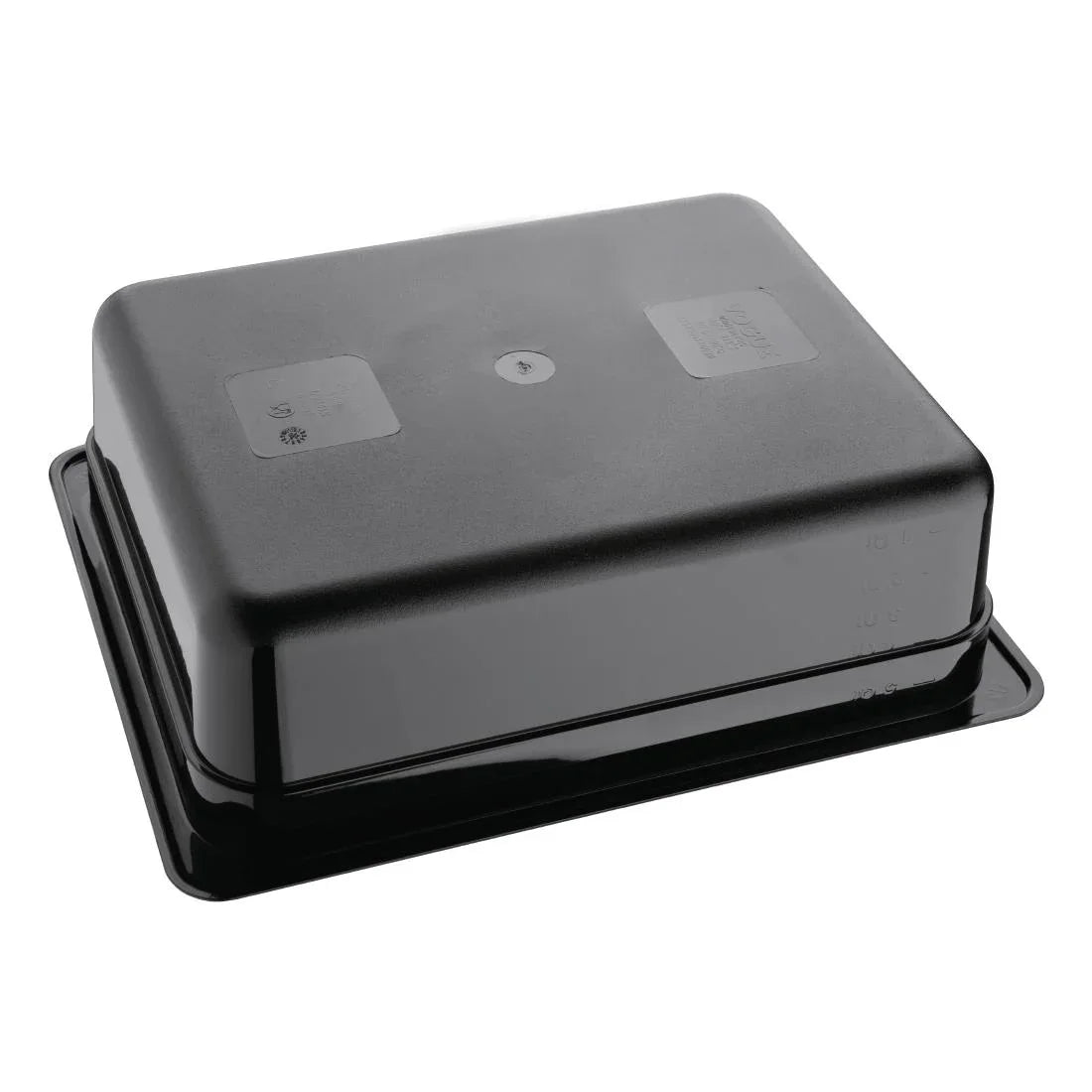 U459 Vogue Polycarbonate 1/2 Gastronorm Container 100mm Black - JD Catering Equipment Solutions Ltd