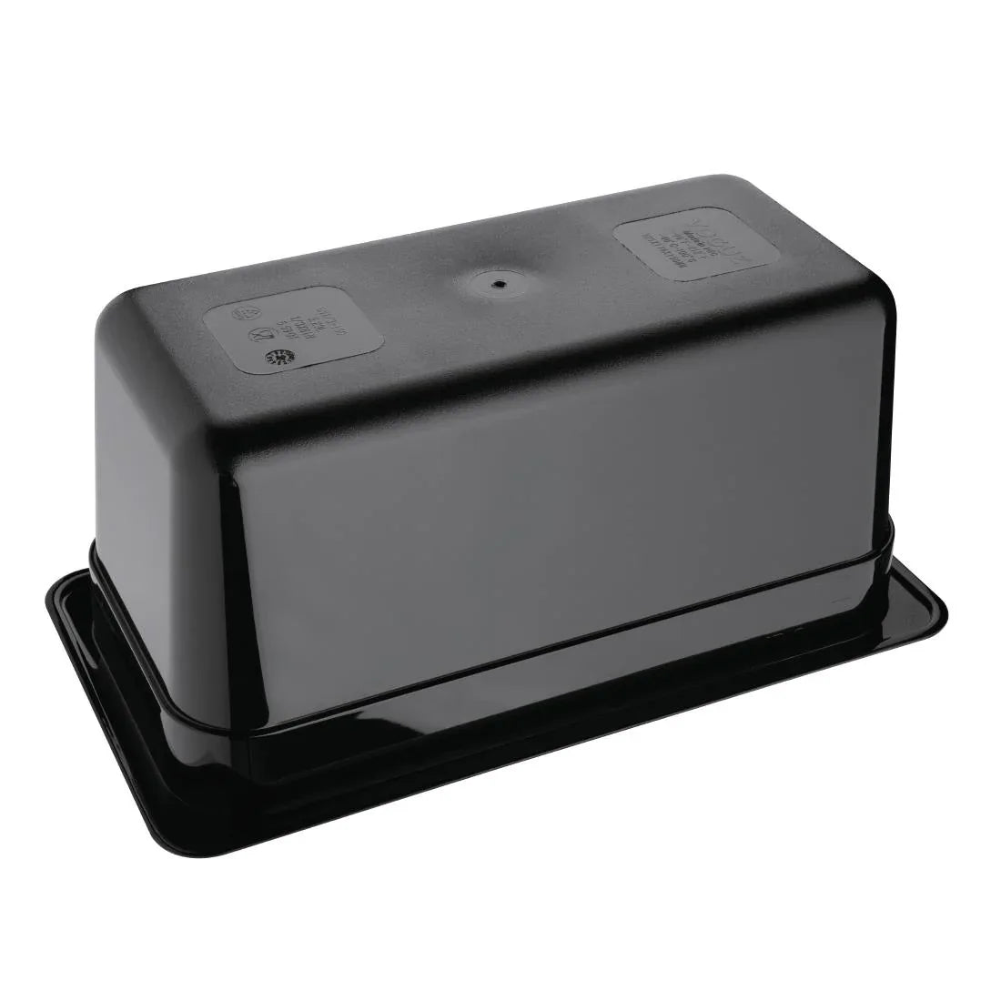U464 Vogue Polycarbonate 1/3 Gastronorm Container 150mm Black - JD Catering Equipment Solutions Ltd