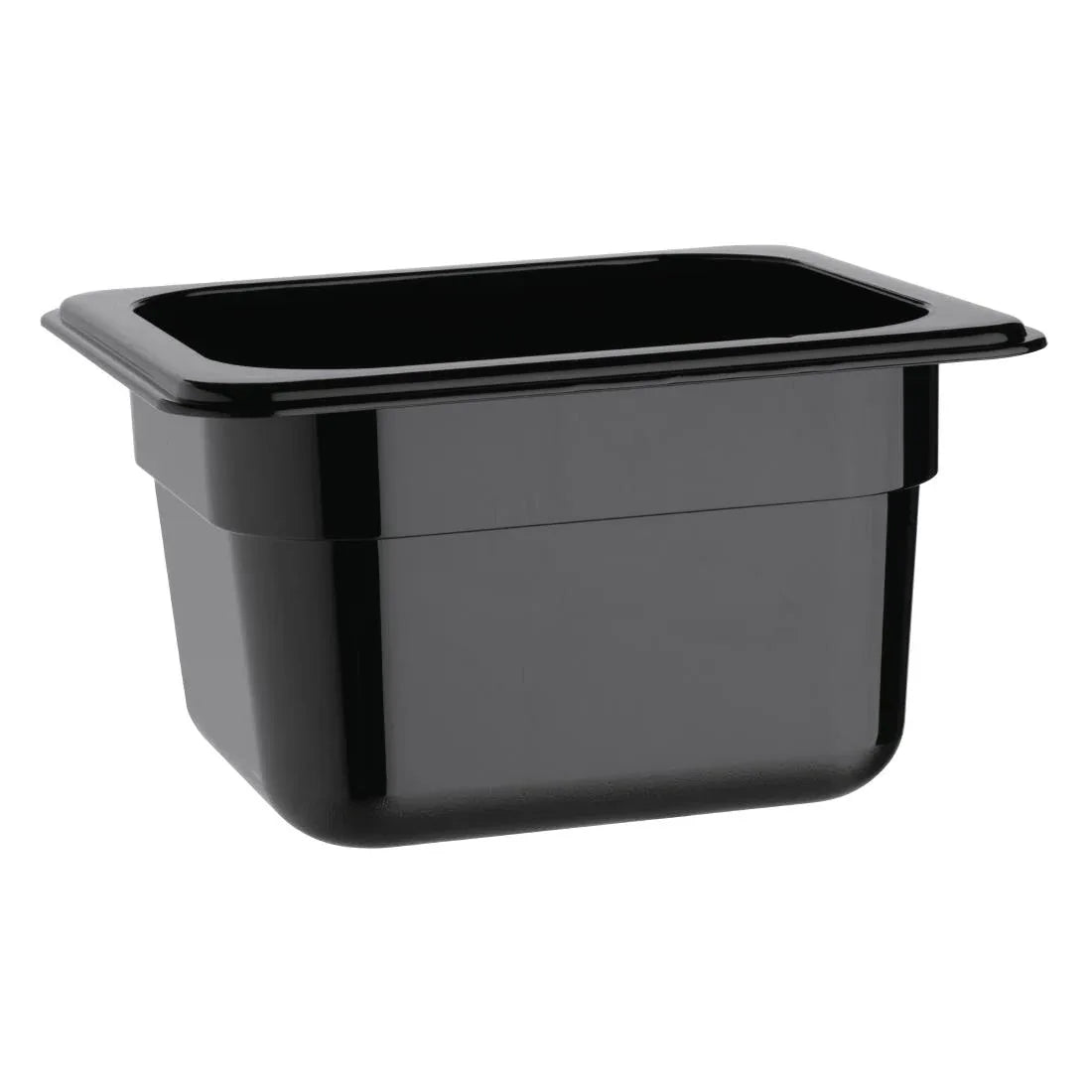 U470 Vogue Polycarbonate 1/6 Gastronorm Container 100mm Black - JD Catering Equipment Solutions Ltd