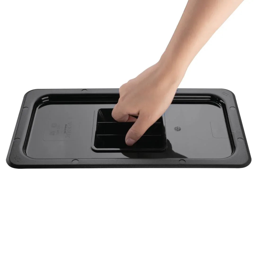 U476 Vogue Polycarbonate 1/3 Gastronorm Lid Black - JD Catering Equipment Solutions Ltd