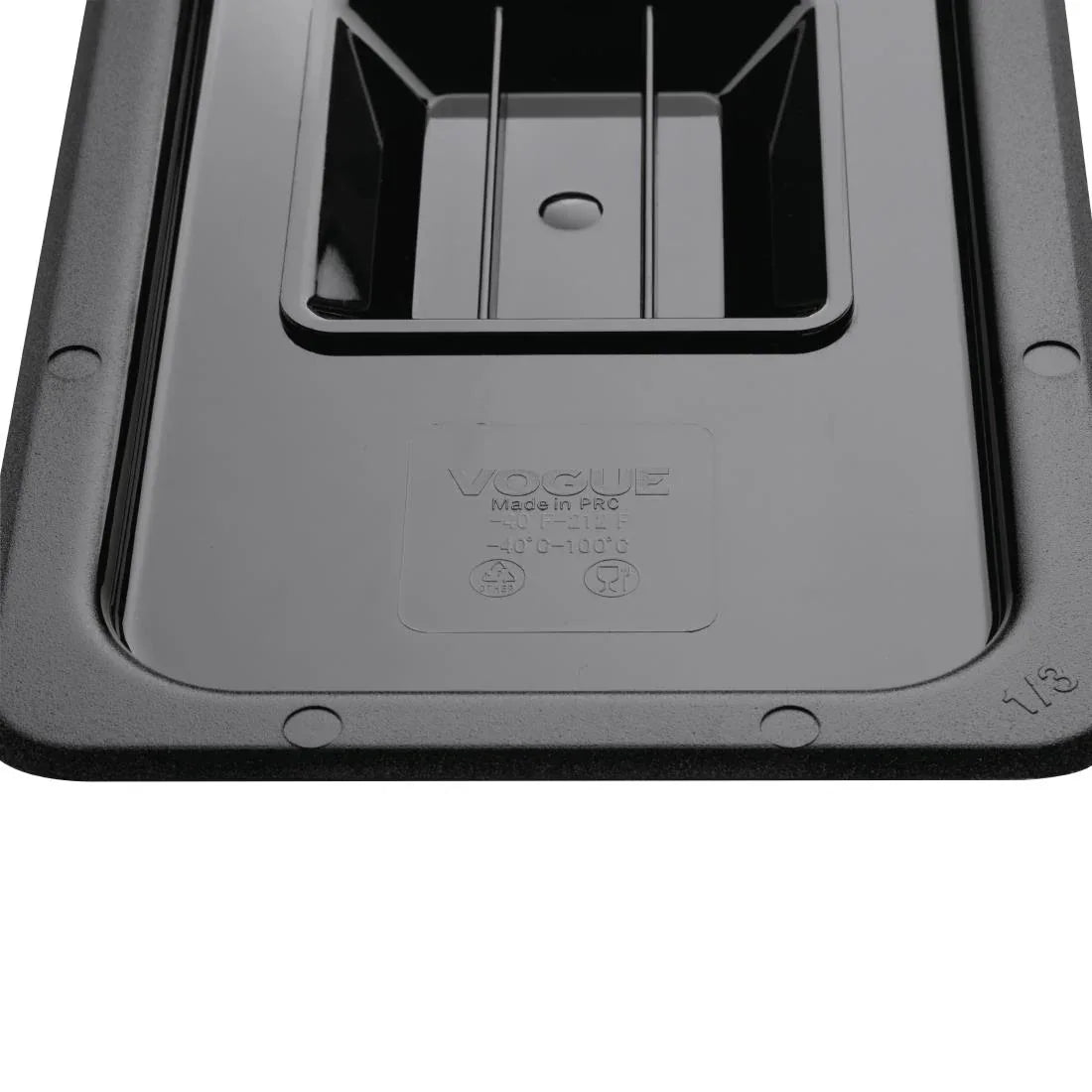 U476 Vogue Polycarbonate 1/3 Gastronorm Lid Black - JD Catering Equipment Solutions Ltd
