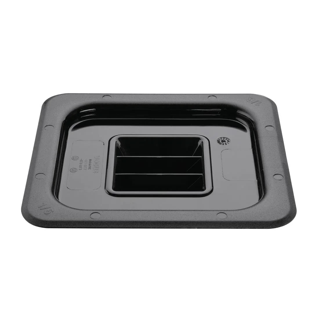 U478 Vogue Polycarbonate 1/6 Gastronorm Lid Black - JD Catering Equipment Solutions Ltd