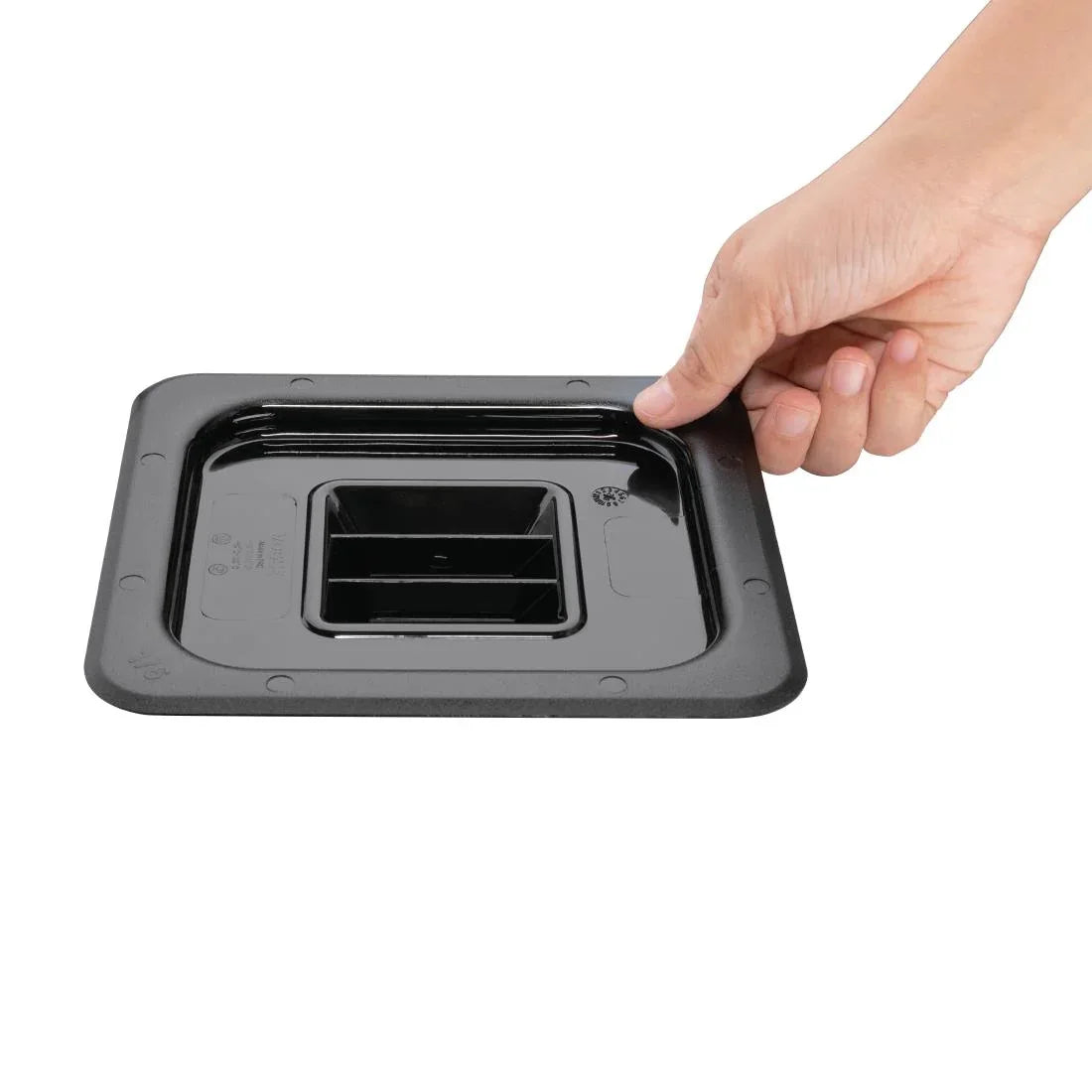 U478 Vogue Polycarbonate 1/6 Gastronorm Lid Black - JD Catering Equipment Solutions Ltd