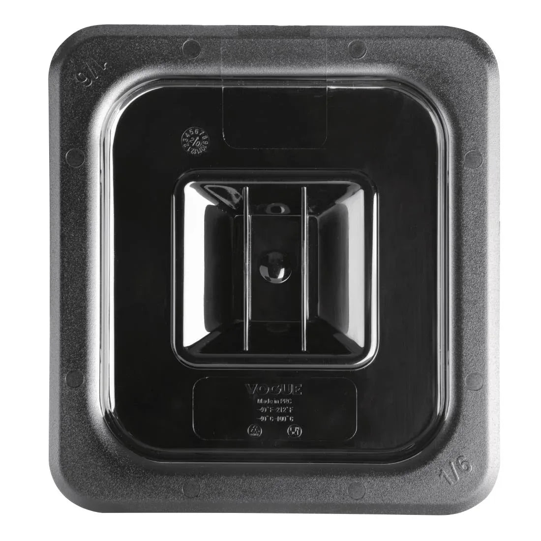 U478 Vogue Polycarbonate 1/6 Gastronorm Lid Black - JD Catering Equipment Solutions Ltd
