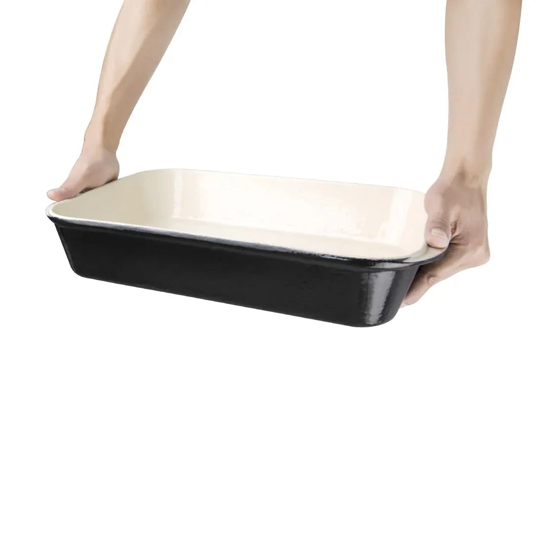 U572 Vogue Black Cast Iron Roasting Dish Large U572 - JD Catering Equipment Solutions Ltd