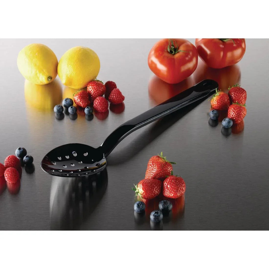 U750 Matfer Exoglass Perforated Serving Spoon 9" - JD Catering Equipment Solutions Ltd