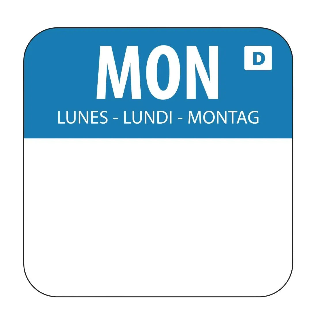 U777 Hygiplas Dissolvable Food Rotation Labels Monday (Pack of 1000) - JD Catering Equipment Solutions Ltd