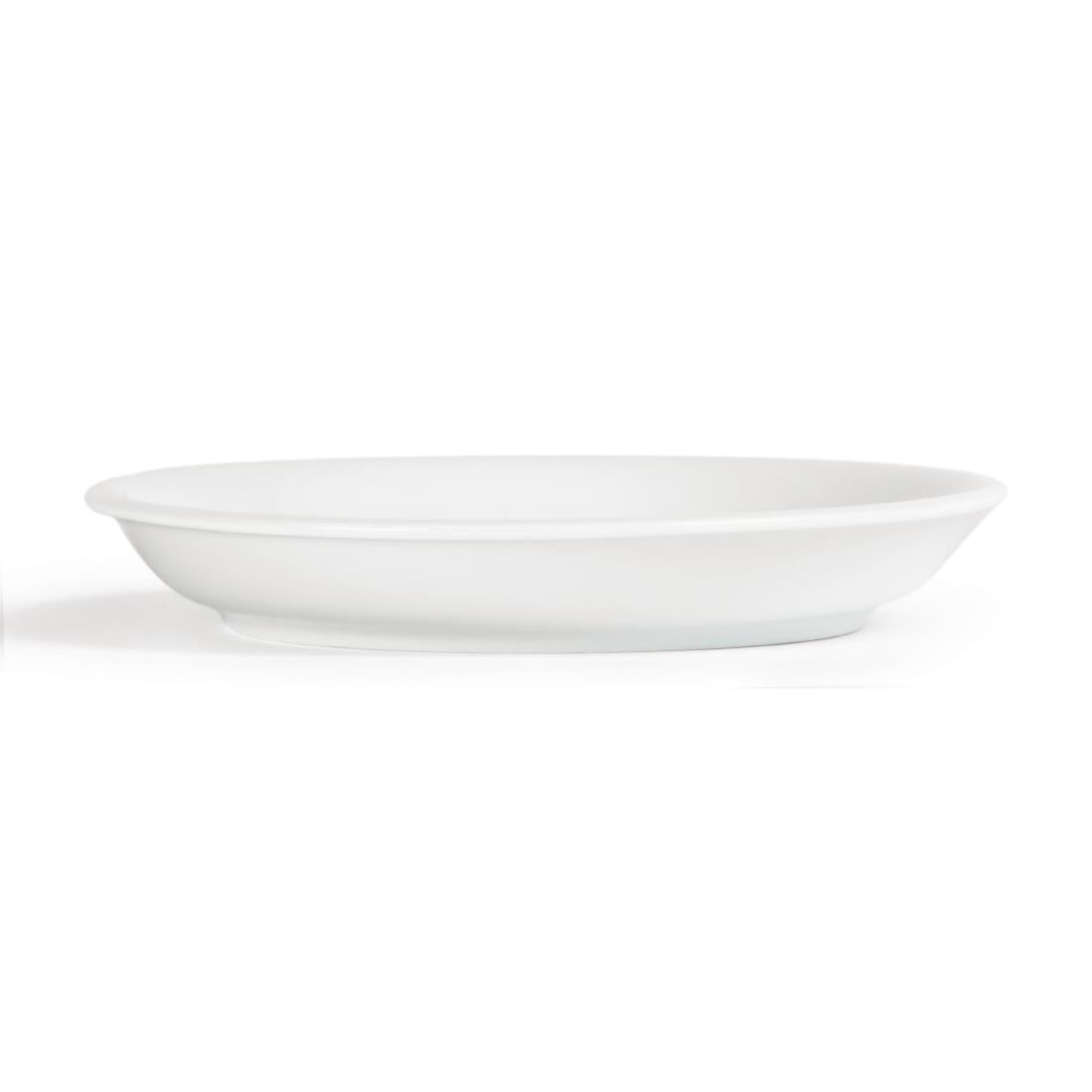 U828 Olympia Whiteware Cappuccino Saucers 180mm (Pack of 12)