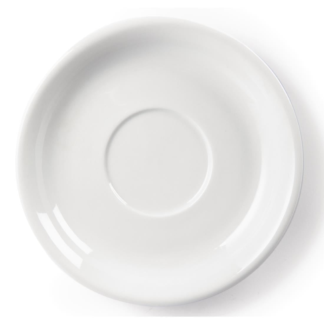 U828 Olympia Whiteware Cappuccino Saucers 180mm (Pack of 12)