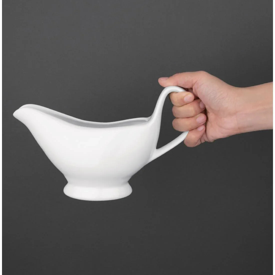 U831 Olympia Whiteware Gravy Boats 340ml 12oz (Pack of 6) - JD Catering Equipment Solutions Ltd