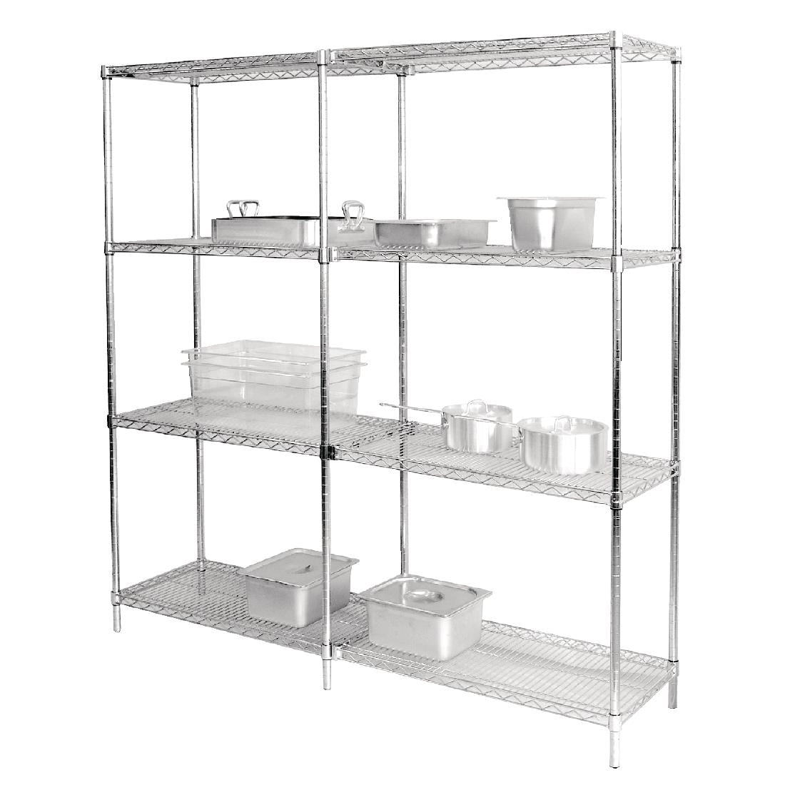 U891 Vogue Chrome Wire Shelves 1525x457mm (Pack of 2)