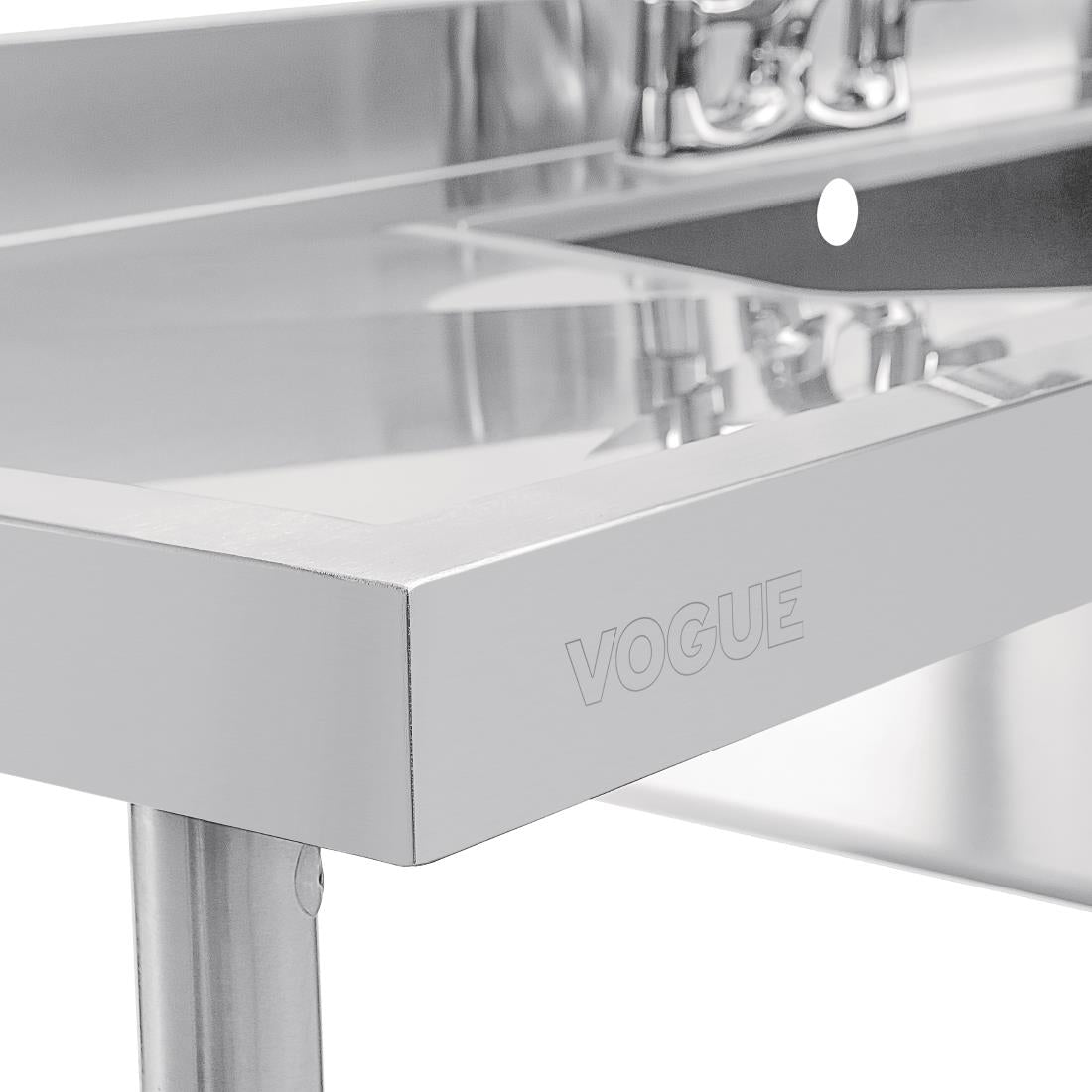 Vogue Stainless Steel Double Sink with Double Drainer 2400mm