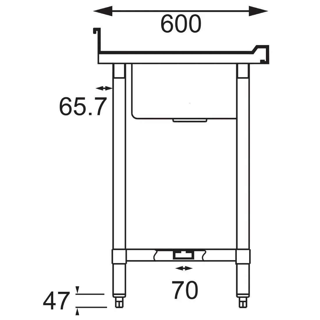 U910 Vogue Stainless Steel Double Sink with Double Drainer 2400mm - JD Catering Equipment Solutions Ltd