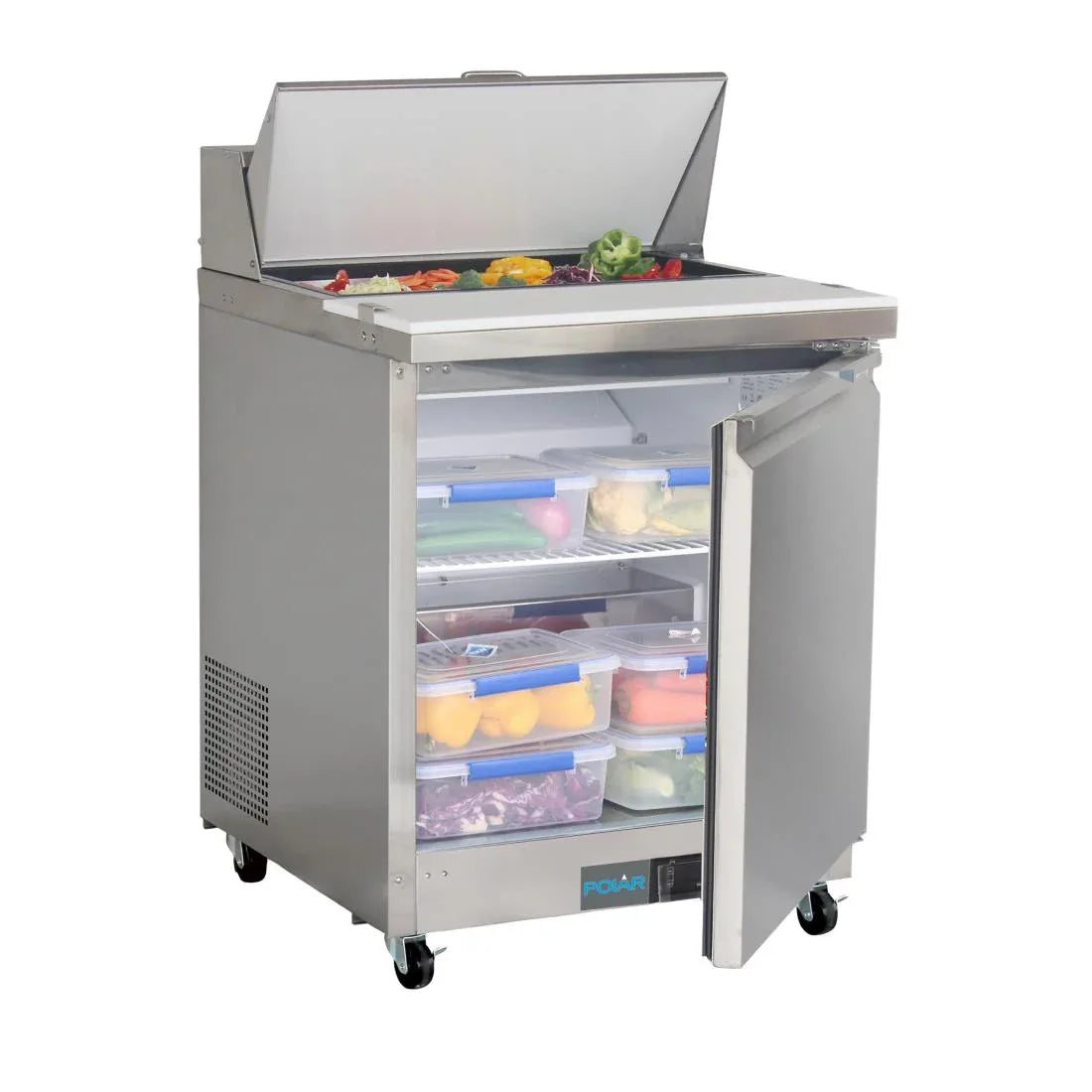 UA009 Polar U-Series Single Door Mega Top Prep Counter Fridge 154Ltr - JD Catering Equipment Solutions Ltd