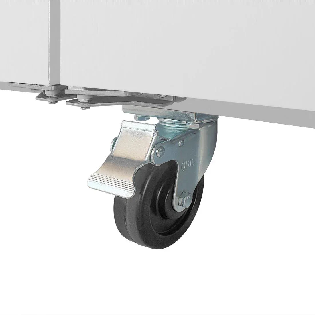 UA018 Polar U-Series GN Saladette Counter with Square Sneeze Guard 3 Door - JD Catering Equipment Solutions Ltd